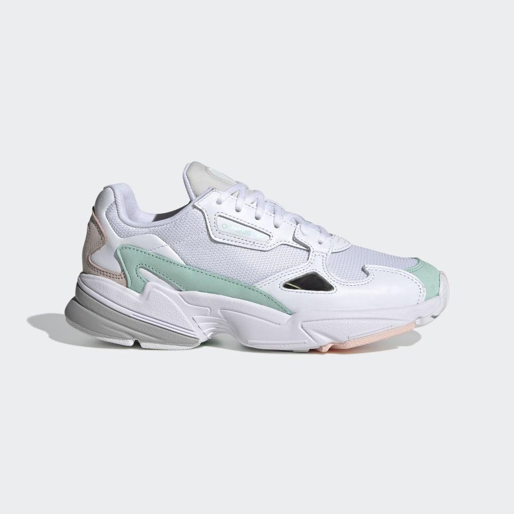 Adidas Women's FALCON W Originals Shoes White/Mint/Pink Ireland FX7195